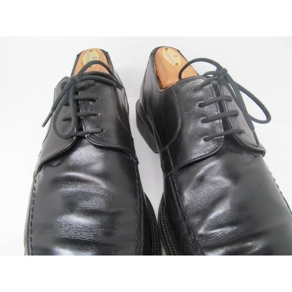 Mezlan Mens Black Apron Toe Derby Shoes Size US 10 Quality Made In Spain - Picture 5 of 16
